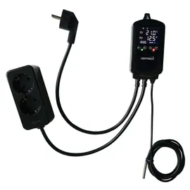 Nemaxx NEMAXX® NTP16 Steckdosenthermostat 230V (3000W/16A) mit NTC-Fühler 2m, Heiz-/Kühlmodus, Wochenprogramm, 2 Steckdosen