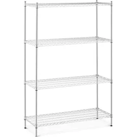 Royal Catering Steckregal Metall 120 x 45 x 180 cm silberfarben