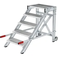 Günzburger MUNK Aluminium-Arbeitspodest fahrbar Stufenbreite 600 mm 5 Stufen
