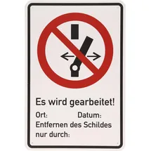 KS Tools Warnschild Geerdet