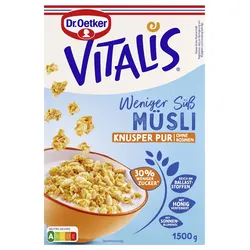 Dr. Oetker Müsli Vitalis Knusper Weniger Süß (1,5 kg)
