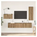 vidaXL Artisan-Eiche TV-Schrankset 30,5 x 30 x 90 cm Braun Holz