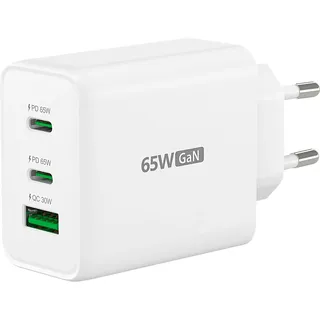 j5create 65W GaN 3-Port Charger EU (Jup3365-En) - Weiß