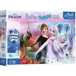 Trefl Puzzle Junior Super Shape XXL Puzzle 60 Teile - Disney Frozen, 60 Puzzleteile