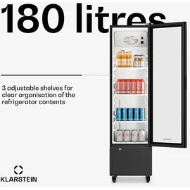 Klarstein GrandCooler Gewerbekühlschrank (180 l, 0 mm hoch, Weiß/Blau)