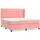 vidaXL Boxspringbett mit Matratze Rosa 180x200 cm Samt
