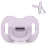 Suavinex Silikon-Schnuller, 0/6 Monate & Neugeborene, Physiologische Sx Pro-Sauger, Weich & Flexibel, Ideal zum Schlafen, Respektiert die Mundentwicklung, Colour Essence, Lavender