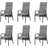 Gardissimo Vigo Gartenstuhl 54 x 54 x 113 cm grau 6 St.