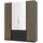 masseno Drehtürenschrank CAGLIARI 200 x 239 x 61,9 cm Schwarz