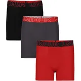 Under Armour Jungen Boxershorts TECH-SOLID 3 Pack UWSHJ04F-989 137-149 - Black/Red - 137-149