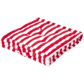 Homescapes Sitzkissen Breite 40 x 40 cm Rot