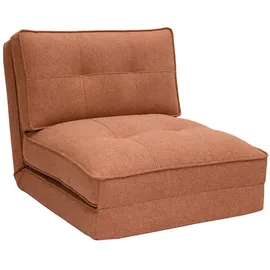 miliboo Schlafsessel SALLY 1-Sitzer 75 x 90 x 80 cm Rot mit Kissen