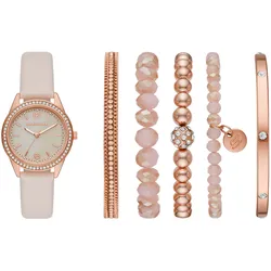 Quarzuhr SKECHERS, rosa, Armbanduhren, Damen, Armbanduhr, Damenuhr, analog, Glassteine, Geschenkidee
