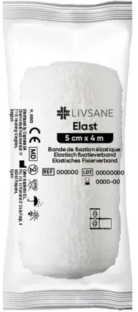 Livsane Elastische Fixierbinde Cello 5cmx4m 1 Rolle