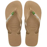 Havaianas Unisex Brasil Logo Flipflop, Rose Gold, 45/46 EU