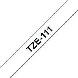 Brother TZ-111 schwarz auf transparent 0,6cm x 8m
