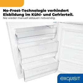 Exquisit KGC5400-130-NF-040D Kühl-Gefrierkombination (400 l, 1860 mm hoch, Weiß)