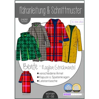 Kibadoo Papierschnittmuster Raglan-Cardigan Bente