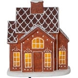 EGLO LED Weihnachtsdeko Lebkuchenhaus Gingerville, beleuchtete Weihnachtsdekoration mit Timer und batteriebetriebener Beleuchtung, warmweiß