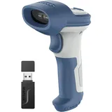 Inateck Wireless Barcode Scanner 2D, Bluetooth 5.0, 2.4Ghz Barcode Reader, QR Code Scanner, liest von Bildschirmen, BCST-73