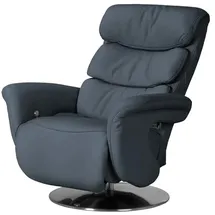 HIMOLLA Relaxsessel Leder 83 x 109 x 90 cm Blau mit Relax-Funktion