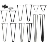 Lucn Haarnadel Tischbein, DIY Möbel Metall Tisch Beine perfekt für Schrank, Kleiderschrank, TV-Schränke, Schubladen, Nachttisch Komme Mit Freie Bodenschutzvorrichtungen und Schrauben, Möbelfüße