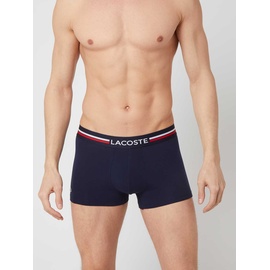 Lacoste Iconic Trunks navy blue/grey chine/red XL 3er Pack