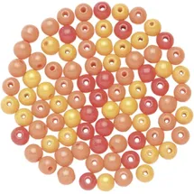Glorex  Holzperle Orange mix 8 mm
