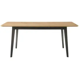 furn.design Esstisch Eiche, und schwarz Küchentisch ausziehbar 140 - 180 cm, Esszimmer, Tische, Esstische