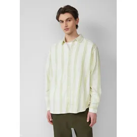 QS Regular Fit: Streifenhemd mit Strukturoptik - creme - L