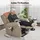 MCombo Relaxsessel M MCombo 4-Motoren Mikrofaser 7558 75 x 112 x 87 cm Beigebraun mit Massage & Heizung