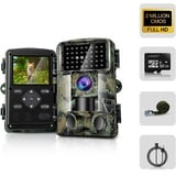 HAZA Wildkamera,58MP Full HD mit 32G Speicherkarte Bewegungsmelder Nachtsicht 2-Millionen Linsensensor Wildtierkamera 2.0" Videobildschirm Infrarot Wildcamera Outdoor Wasserdicht Tierkamera