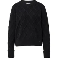 s.Oliver Pullover im Relaxed Fit mit Zopfmuster Schwarz XS