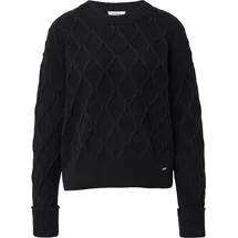 s.Oliver Pullover im Relaxed Fit mit Zopfmuster Schwarz XS