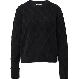 s.Oliver Pullover im Relaxed Fit mit Zopfmuster Schwarz XS