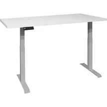 Mäusbacher Schreibtisch Big System Office Silber / Weiß