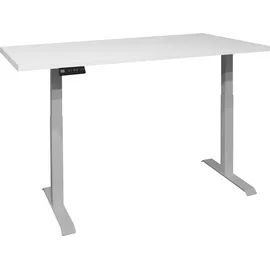 Mäusbacher Schreibtisch Big System Office Silber / Weiß