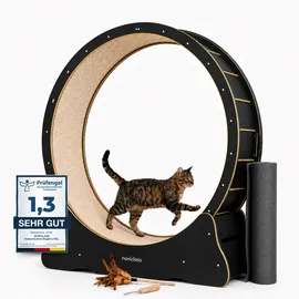 noviclass Katzenlaufrad Baghira XXL 120 cm Beige/Schwarz