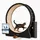 noviclass Katzenlaufrad Baghira XXL 120 cm Beige/Schwarz
