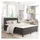 vidaXL Boxspringbett Dunkelgrau Stoff 140x200 cm