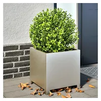 VidaXL Pflanzkübel 40x40x40 cm Edelstahl