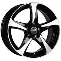 DBV 5SP 001 7,5 x 17 5 x 114,3 ET45 MB74,1 Schwarz Glänzend Front Poliert