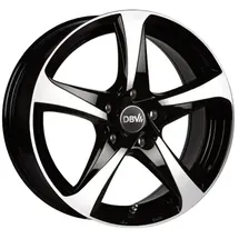 DBV 5SP 001 7,5 x 17 5 x 114,3 ET45 MB74,1 Schwarz Glänzend Front Poliert