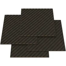 [neu.holz] Akustik-Wandpaneel Vang dunkelgrau 4 St. 60 x 60 cm