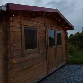 ideoon lights Lichterkette Solar 12,5m 100 LEDs spritzwassergeschützt IP44