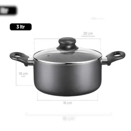 Mäser Serie Izar Topf-Set 4-tlg. 2 x Kochtopf + Kasserolle + Bratpfanne Premium Beschichtung