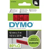 Dymo Etiketten 45017 Schwarz/Rot 12 mm x 7 m