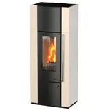 THERMIA Kaminofen Alpha Plus Stahl Schwarz/Abdeckplatte Weiß