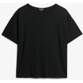 Superdry T-Shirt "STUDIOS DROPPED SHOULDER TEE", Damen, Gr. S, schwarz, Single Jersey, Obermaterial: 60% Baumwolle, 40% Modal, unifarben, oversize normal, Rundhals, Shirts T-Shirt
