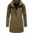 Ragwear Damen Leichter Sweat-Übergangsmantel lang windabweisendl mit hohem Kragen Letrice Bonded Olive Gr. XXL - XXL